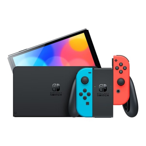 Nintendo Switch – Modelo OLED con control Joy-Con azul neón/rojo neón